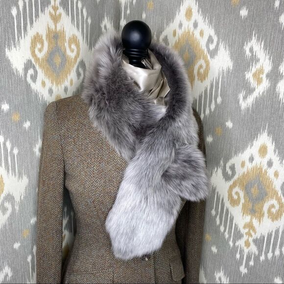 Ralph Lauren Collection * Fall 2014 Gray Italian Lamb Shearling Pull-Thru Collar - Picture 5 of 16